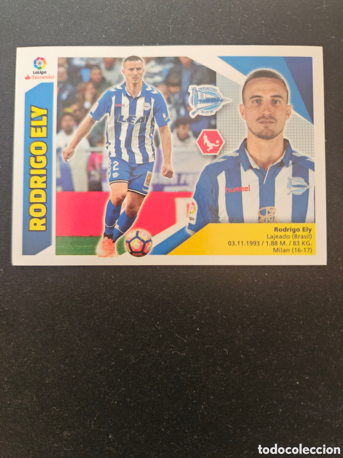 Cartes &agrave; collectionner de Football: RODRIGO ELY N&ordm; 6 BIS DEPORTIVO ALAV&Eacute;S &ndash; LIGA ESTE 2017-18 PANINI