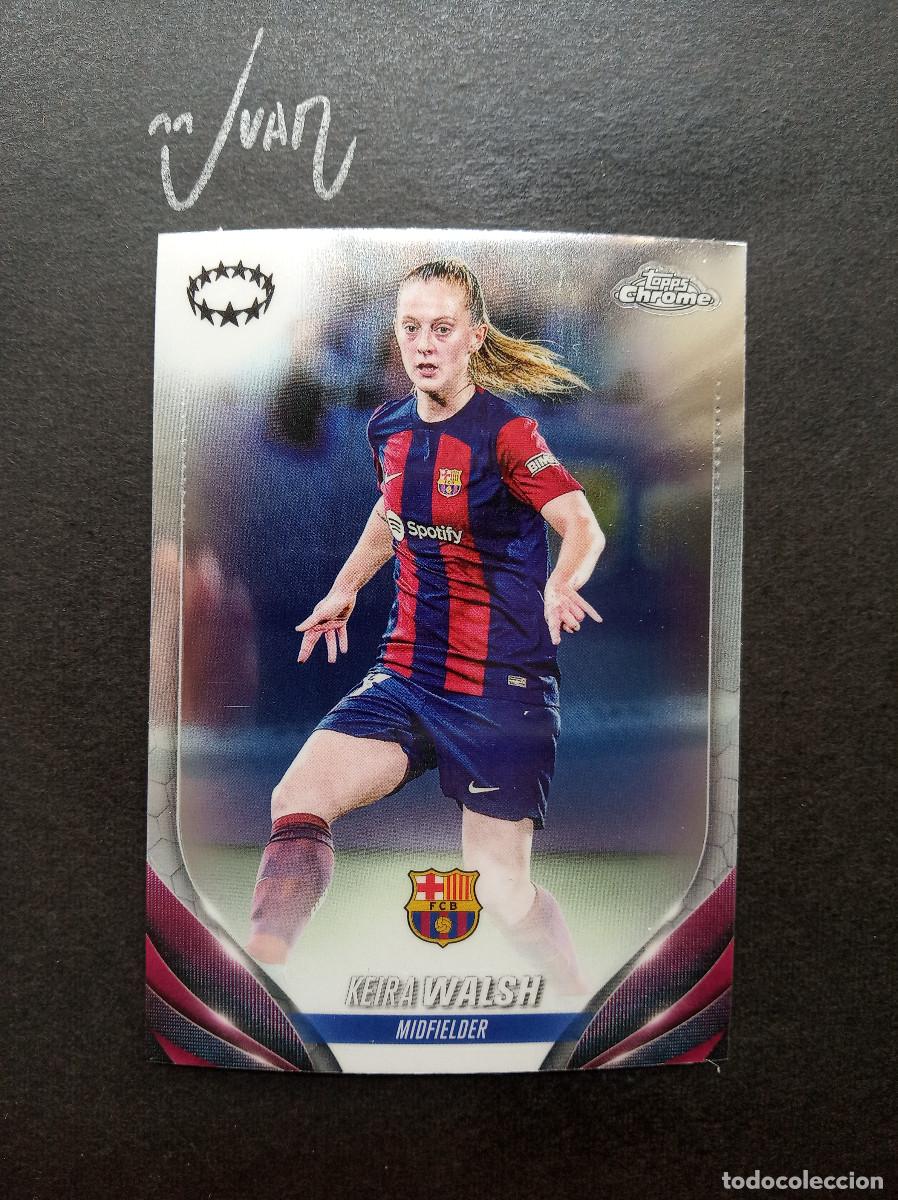 Figurine di Calcio: N&ordm; 21 KEIRA WALSH FC BARCELONA INGLATERRA ⚽ TOPPS &reg; CHROME WOMEN CHAMPIONS 2023 2024 23 24 NUEVO