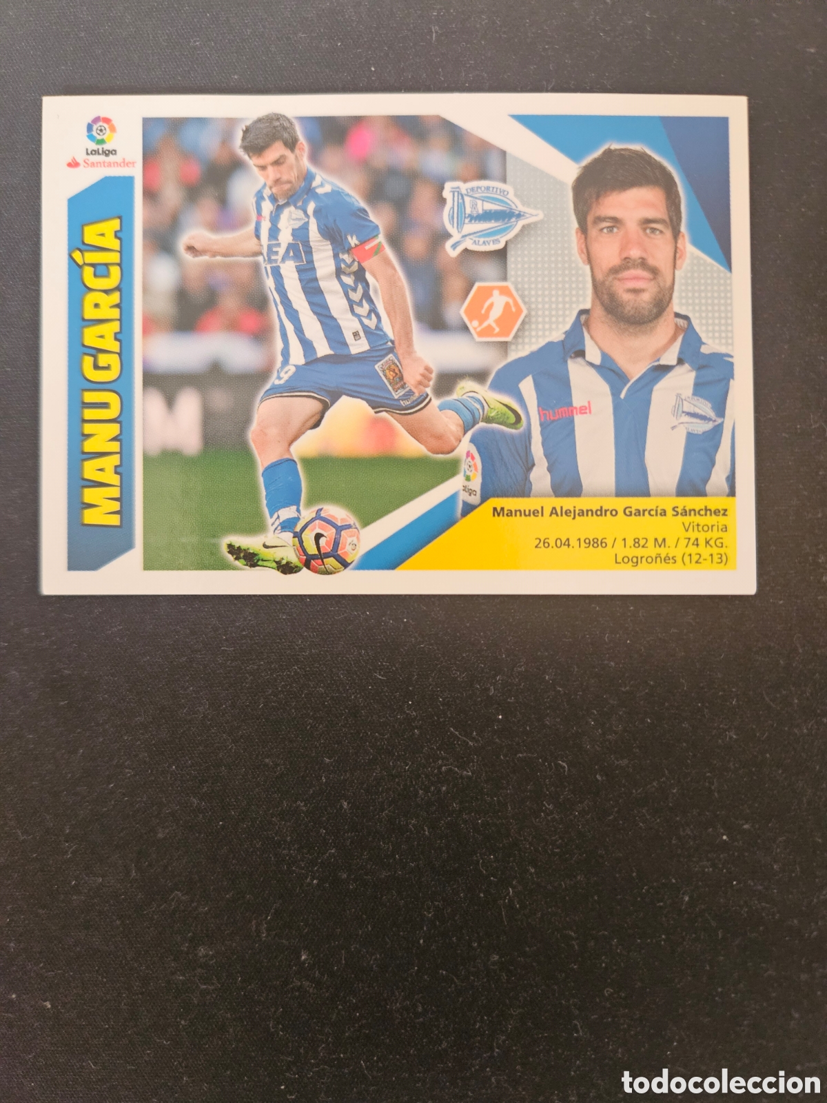 Football Stickers: MANU GARC&Iacute;A N&ordm; 8 DEPORTIVO ALAV&Eacute;S &ndash; LIGA ESTE 2017-18 PANINI