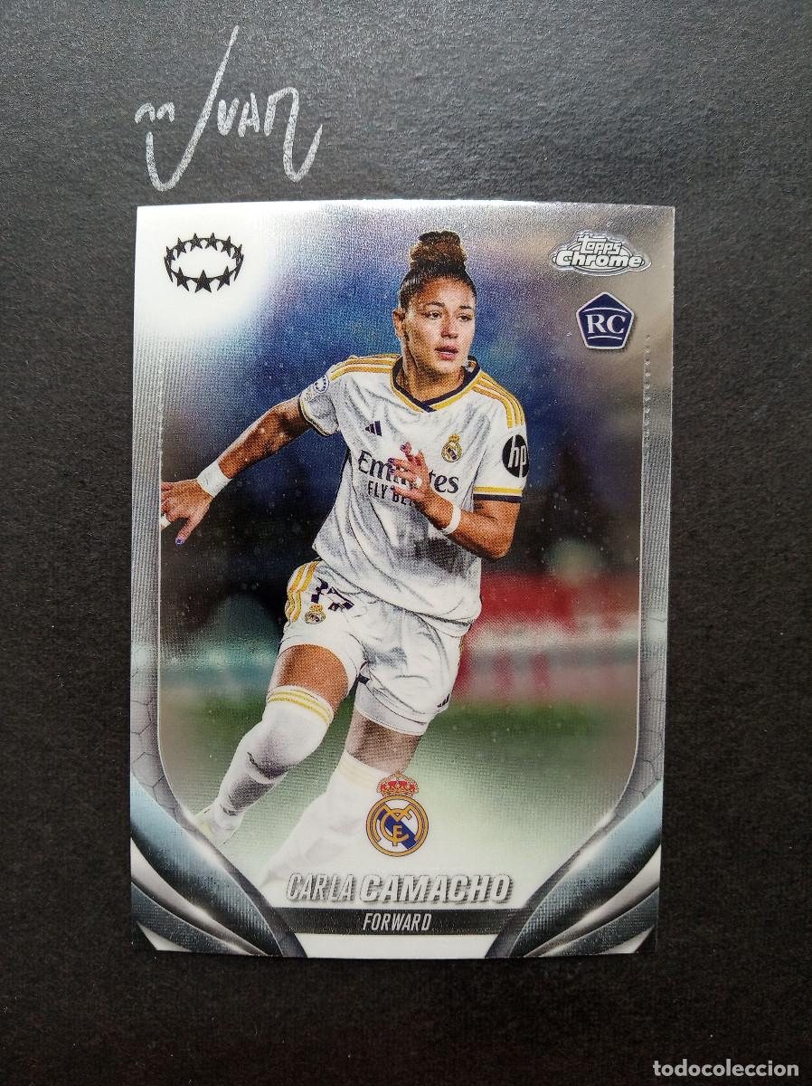 Football Stickers: N&ordm; 15 ROOKIE CARLA CAMACHO REAL MADRID ESPA&Ntilde;A ⚽ TOPPS &reg; CHROME WOMEN CHAMPIONS 2023 2024 23 24 NUEVO