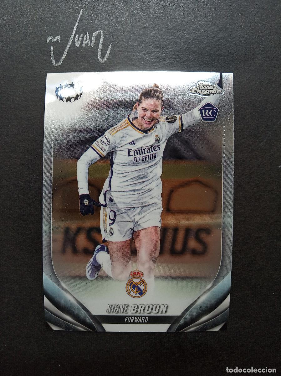 Cromos de Futebol: 74 ROOKIE SIGNE BRUUN REAL MADRID DINAMARCA ⚽ TOPPS &reg; CHROME WOMEN CHAMPIONS 2023 2024 23 24 NUEVO