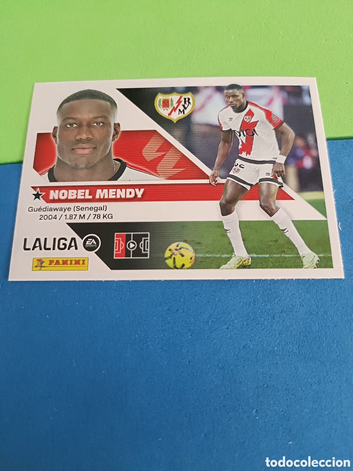 Cromos de f&uacute;tbol: Panini cromos stickers Liga este 2026 2027 26 27 - Rayo Vallecano 7 Nobel Mendy