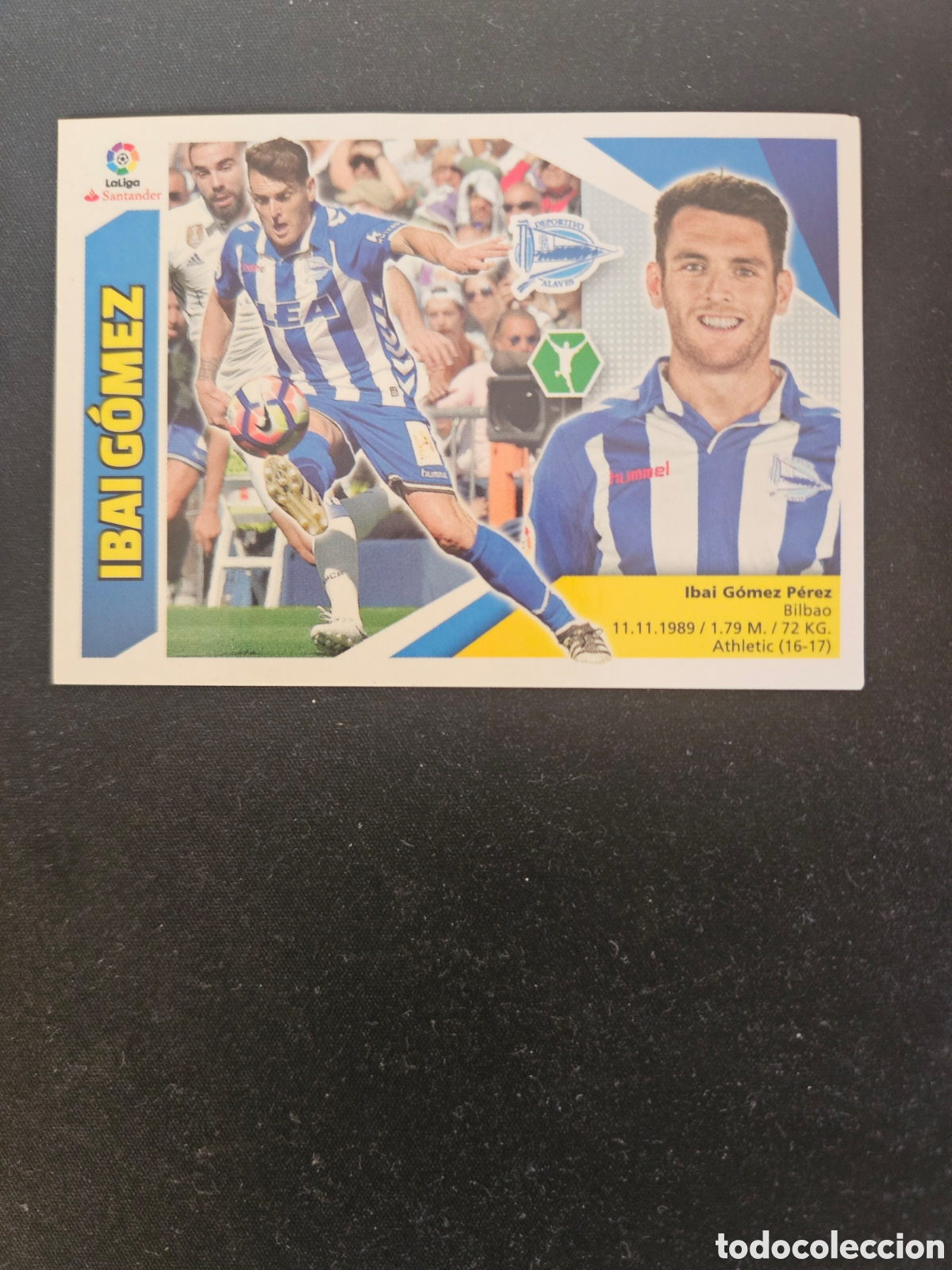 Cromos de f&uacute;tbol: IBAI G&Oacute;MEZ N&ordm; 16 DEPORTIVO ALAV&Eacute;S &ndash; LIGA ESTE 2017-18 PANINI 1/2