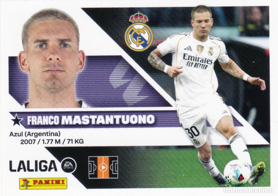 Cromos de f&uacute;tbol: ESTE 2026-27 * MASTANTUONO * N&ordm; 16A - DEL REAL MADRID (NUEVO DE SOBRE) (A-20)