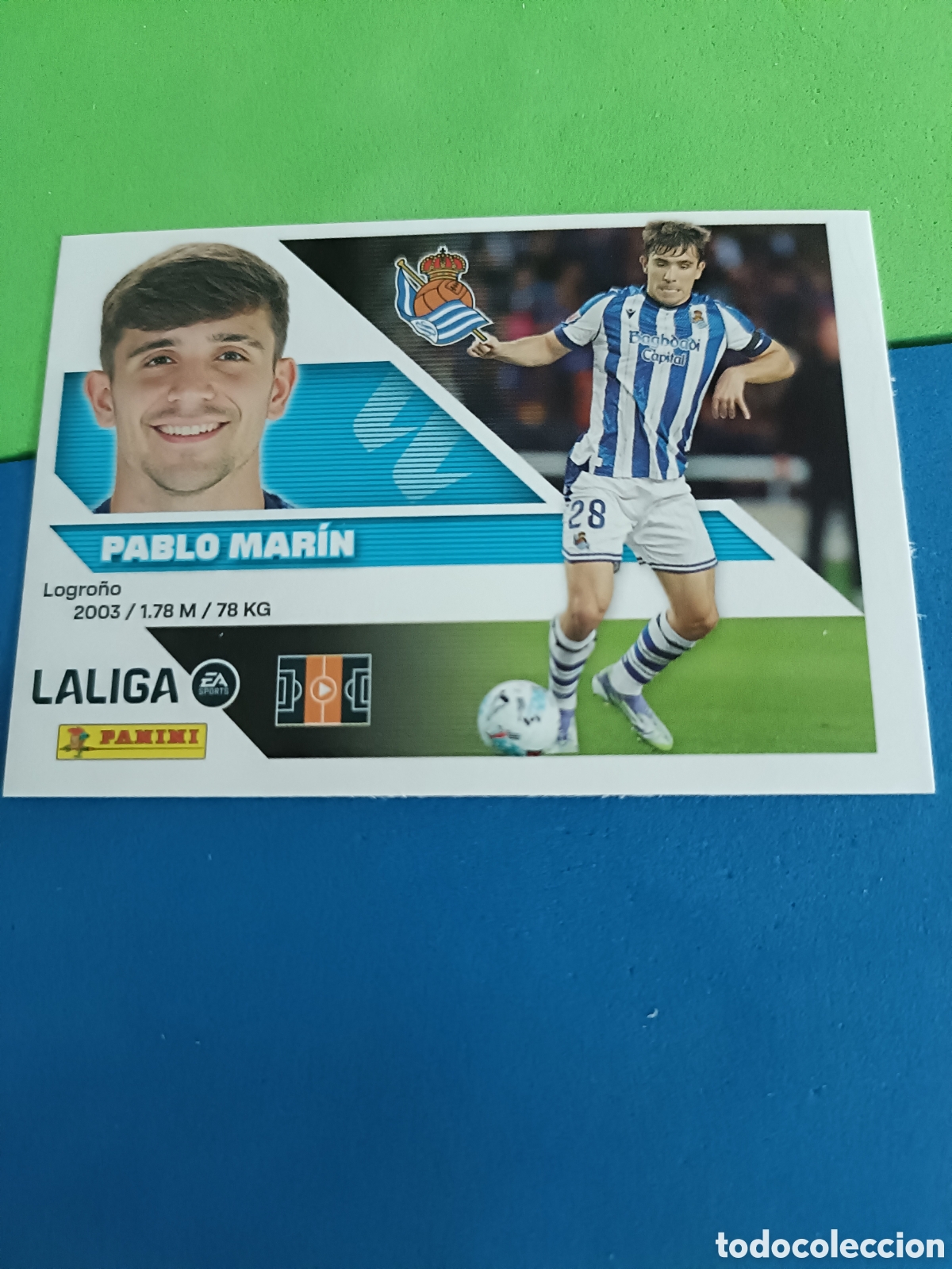 Cromos de f&uacute;tbol: Panini cromos stickers Liga este 2026 2027 26 27 - Real Sociedad 11 Pablo Mar&iacute;n
