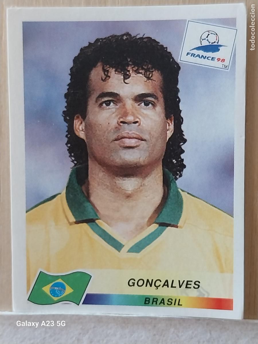 Cromos de f&uacute;tbol: GON&Ccedil;ALVES 18 BRASIL ** FRANCIA 98 PANINI CROMO ORIGINAL SIN PEGAR NUNCA +