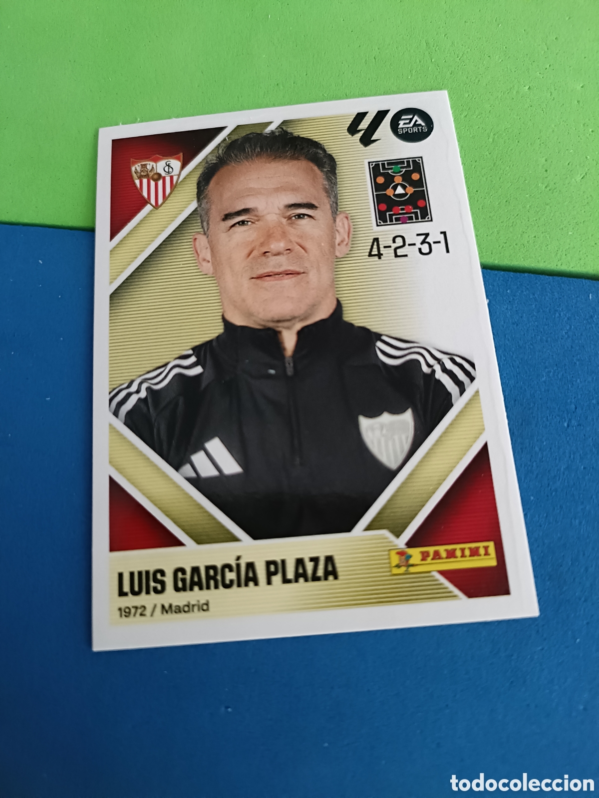 Cromos de f&uacute;tbol: Panini cromos stickers Liga este 2026 2027 26 27 - Sevilla entrenador 2 Luis Garc&iacute;a Plaza