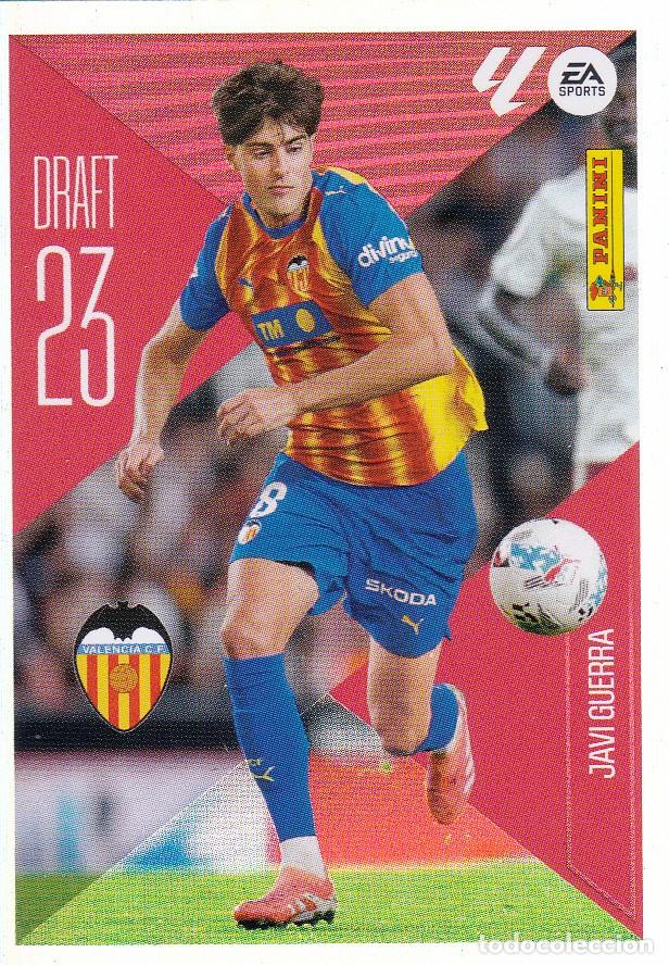 Cromos de f&uacute;tbol: ESTE 2026-27 * JAVI GUERRA * DRAFT 23 N&ordm; 12 - DEL VALENCIA (NUEVO DE SOBRE) (A-20)