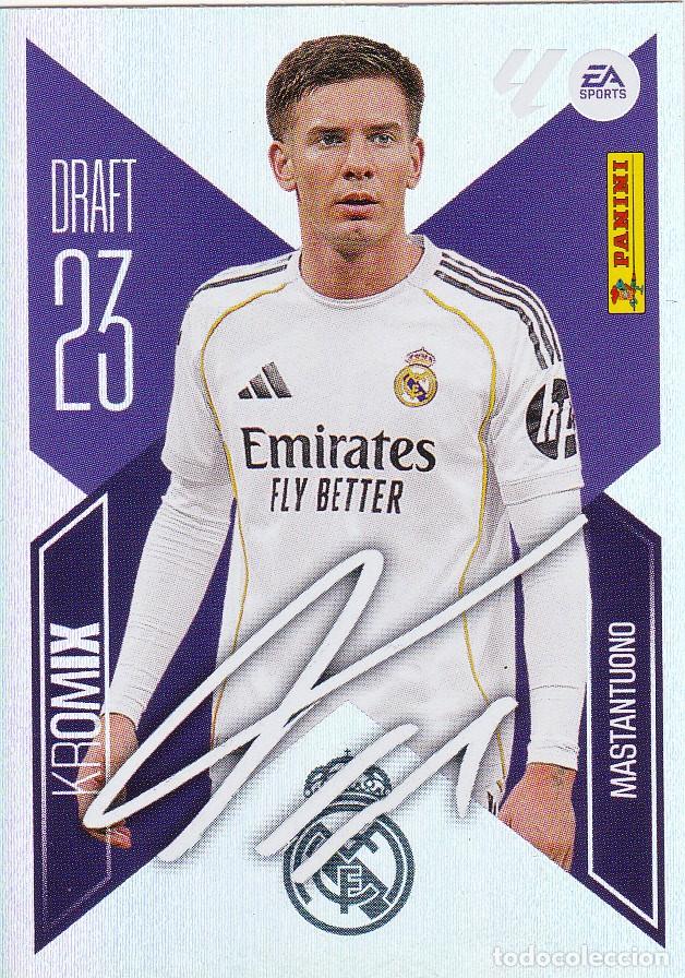 Cromos de f&uacute;tbol: ESTE 2026-27 * MASTANTUONO * DRAFT 23 CROMIX K 16 - DEL REAL MADRID (NUEVO DE SOBRE) (A-20)