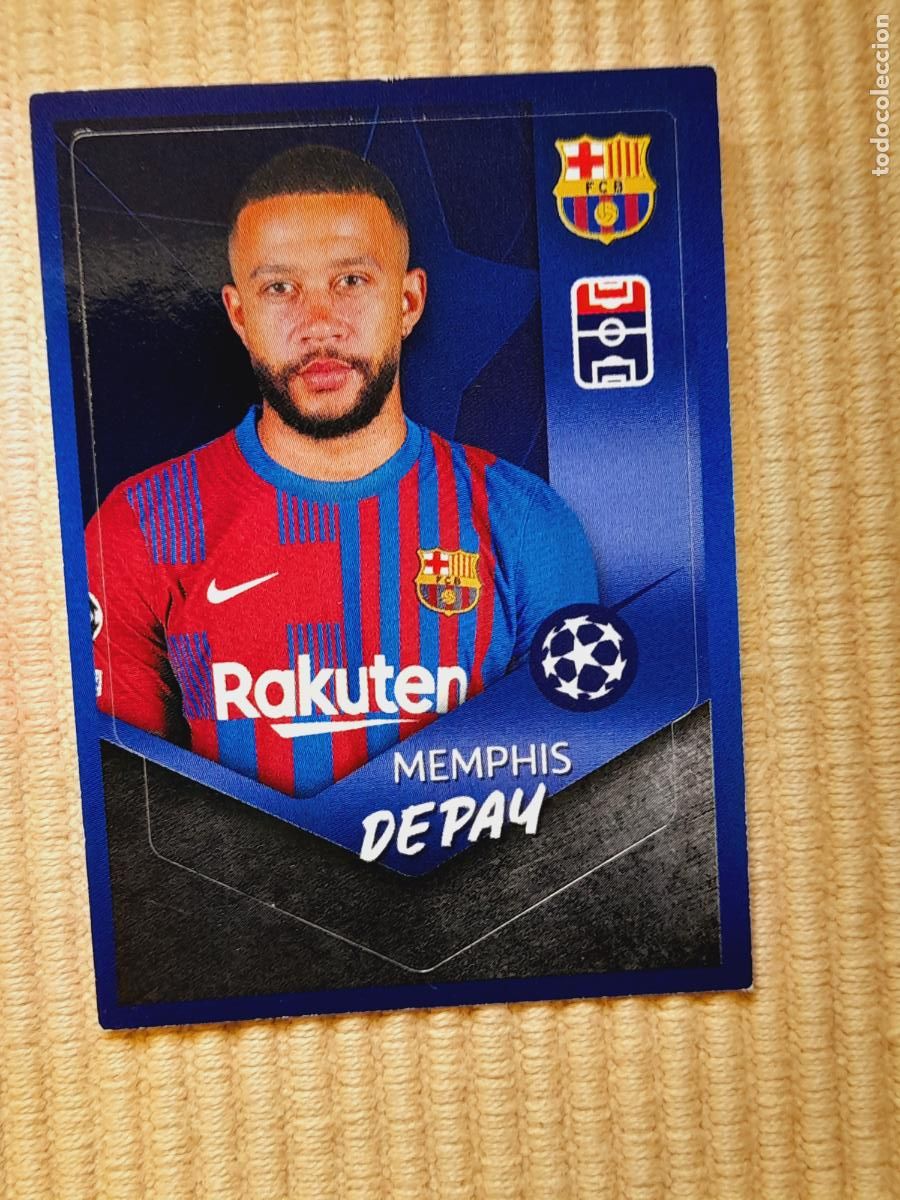 Fu&szlig;ball-Sticker: CROMO N&ordm; 386 MEMPHIS DEPAY, FC BARCELONA 21-22 2021 2022 UEFA CHAMPIONS LEAGUE. TOPPS