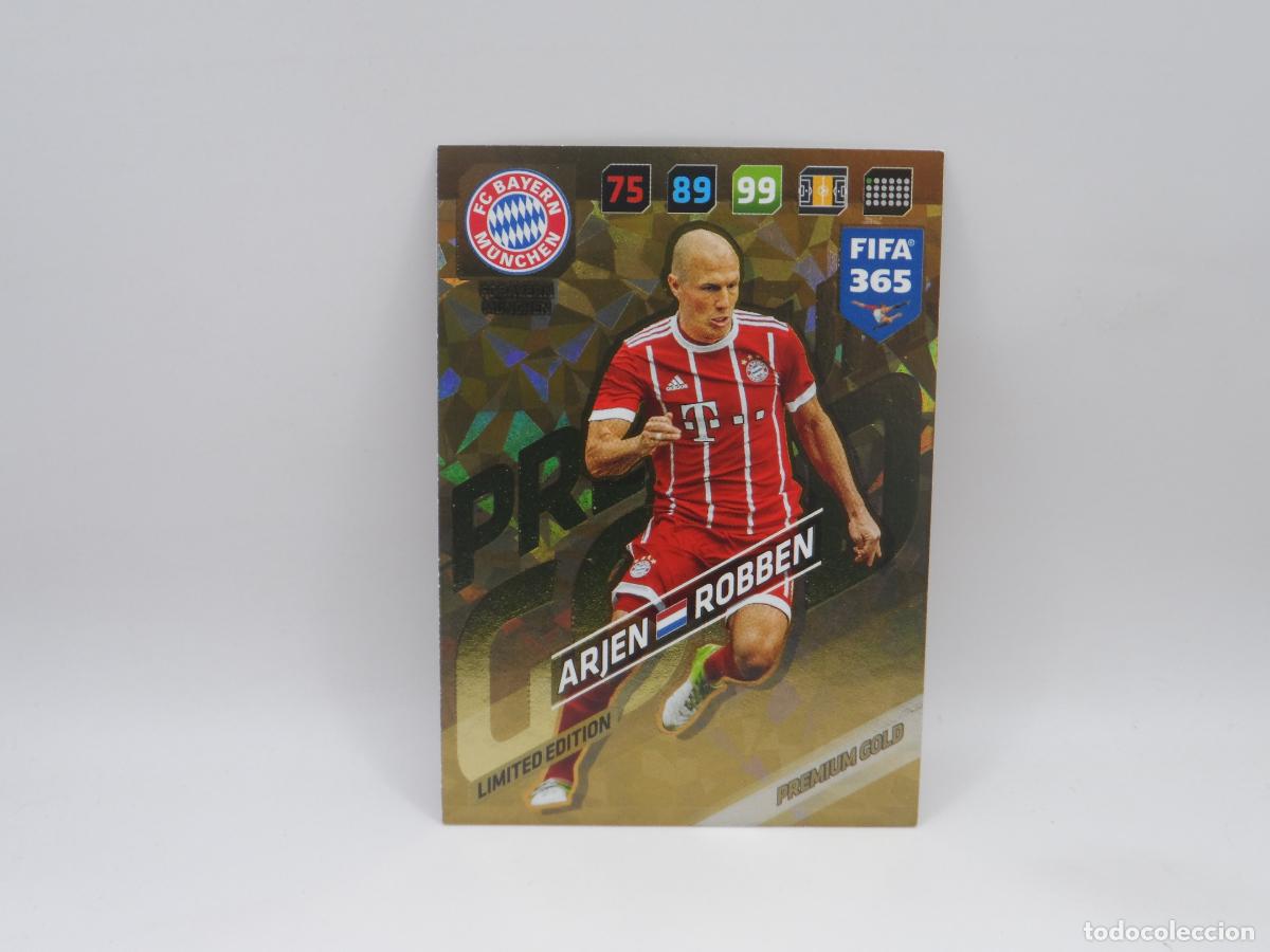 Cromos de f&uacute;tbol: ARJEN ROBBEN BAYERN MUNICH LIMITED EDITION PREMIUM GOLD PANINI ADRENALYN FIFA 365 2018 2019 18 19
