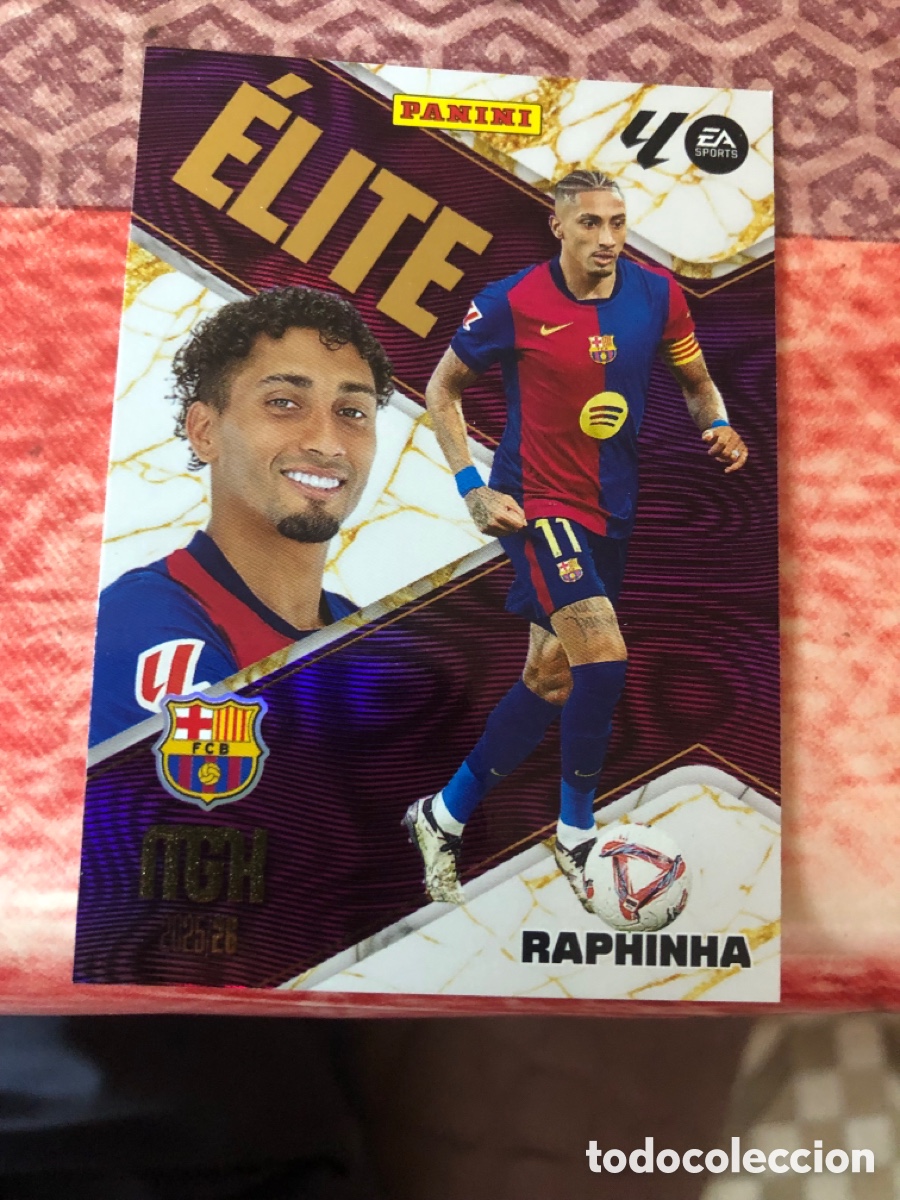 Cromos de f&uacute;tbol: Raphinha elite n&uacute;mero 16 Del Barcelona megacracks 25-26 2025-2026
