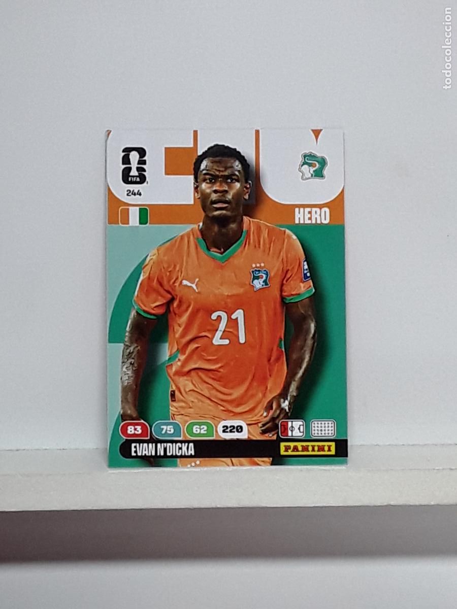 Cromos de f&uacute;tbol: ADRENALYN MUNDIAL 2026 WORLD CUP 26 ALBUM PANINI N 244 COSTA DE MARFIL EVAN N'DICKA