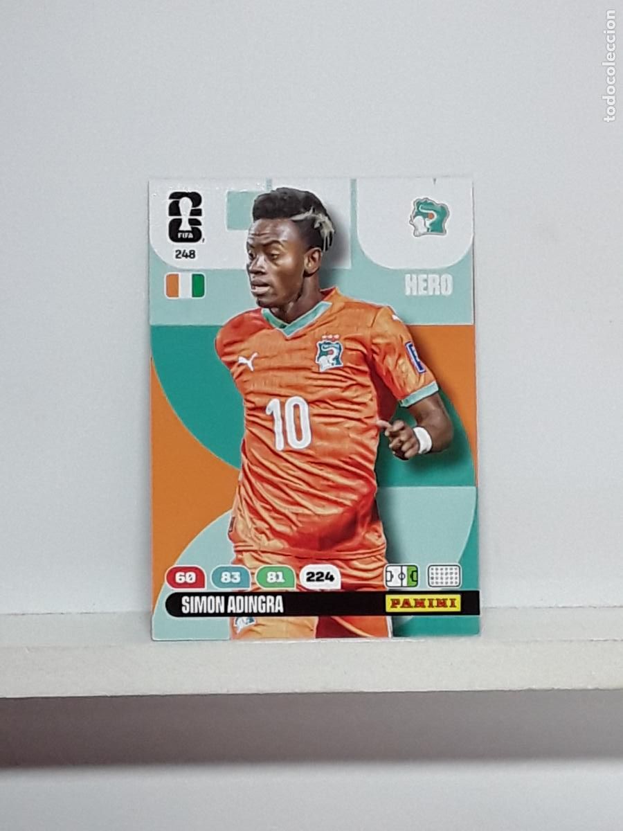 Cromos de f&uacute;tbol: ADRENALYN MUNDIAL 2026 WORLD CUP 26 ALBUM PANINI N 248 COSTA DE MARFIL SIMON ADINGRA