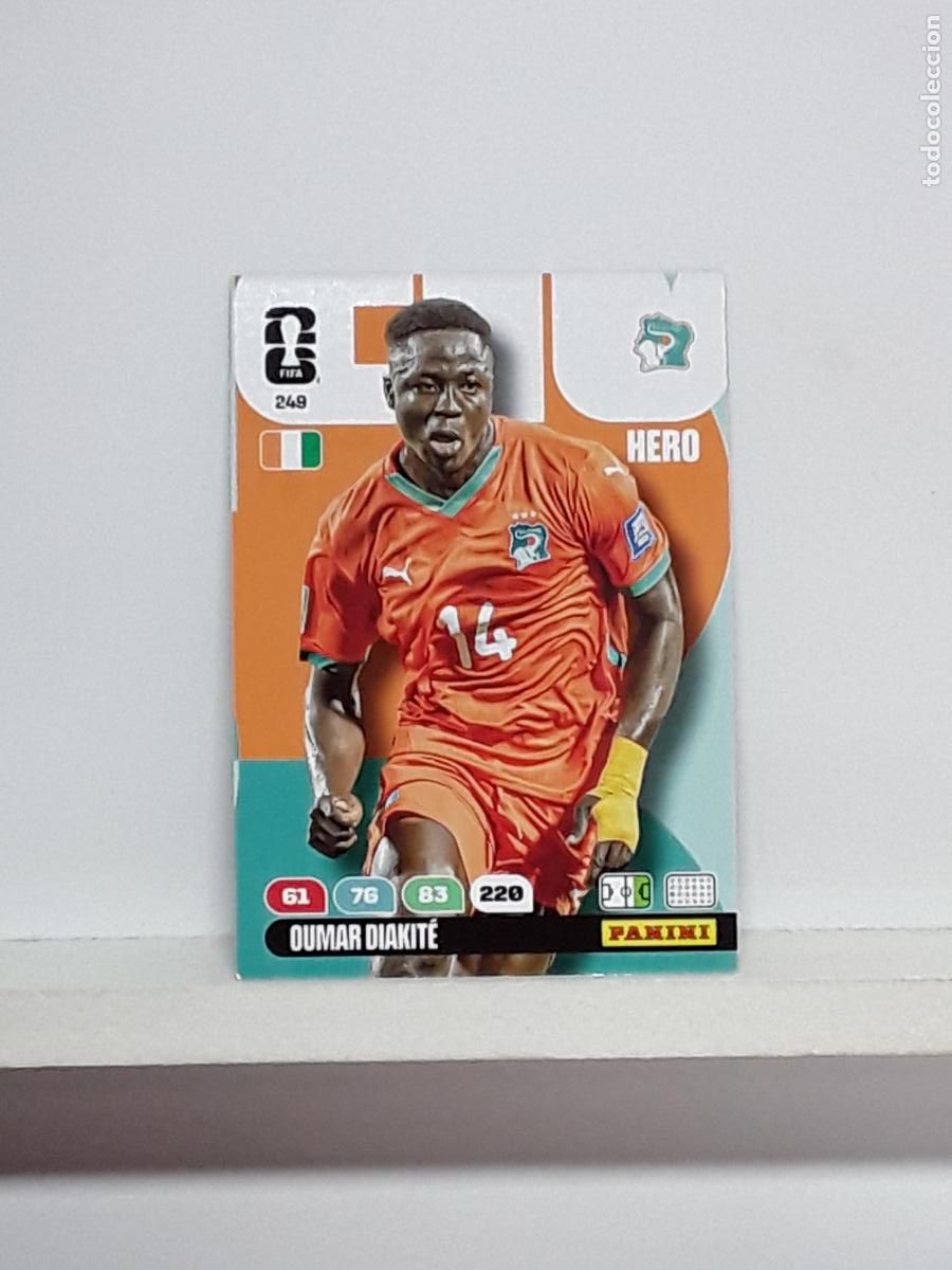 Cromos de f&uacute;tbol: ADRENALYN MUNDIAL 2026 WORLD CUP 26 ALBUM PANINI N 249 COSTA DE MARFIL OUMAR DIAKITE