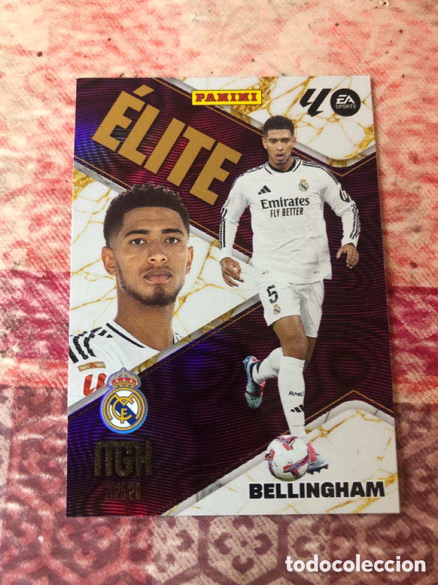 Cromos de f&uacute;tbol: TRADING CARD FUTBOL BELLINGHAM REAL MADRID C.F. N&ordm; 1 ELITE LIGA MEGACRACKS 2025-2026/25-26