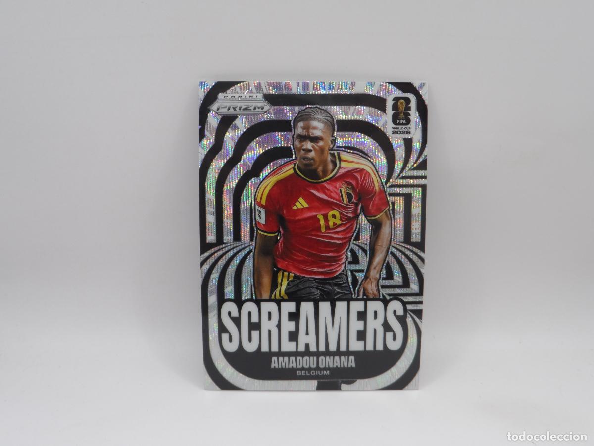 Football Stickers: PARALELA 16 AMADOU ONANA BELGICA SCREAMERS PANINI PRIZM WORLD CUP 2026
