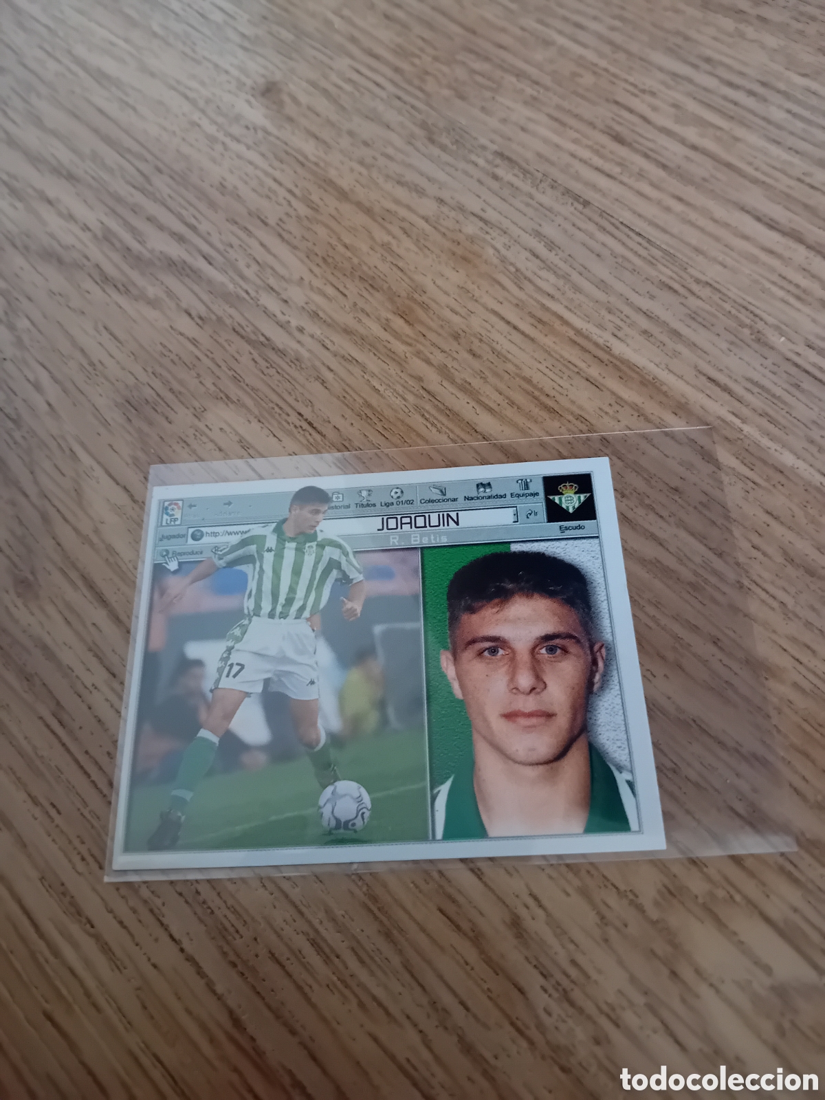Cromos de f&uacute;tbol: Joaquin Rookie Betis 01 02 2001 2002 Este Panini Nunca Pegado