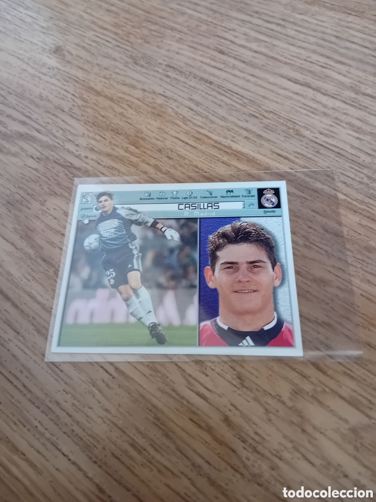 Cromos de f&uacute;tbol: Casillas Real Madrid 01 02 2001 2002 Este Panini Nunca Pegado