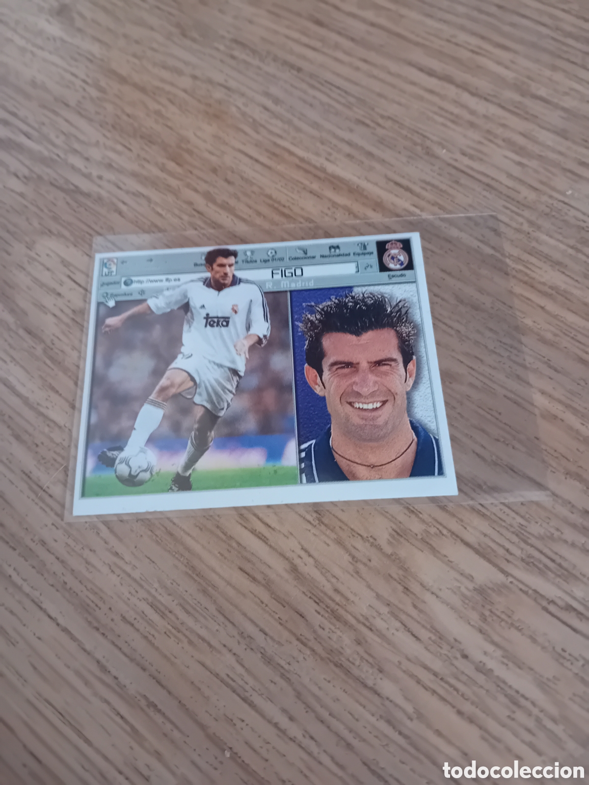 Cromos de f&uacute;tbol: Figo Real Madrid 01 02 2001 2002 Este Panini Nunca Pegado