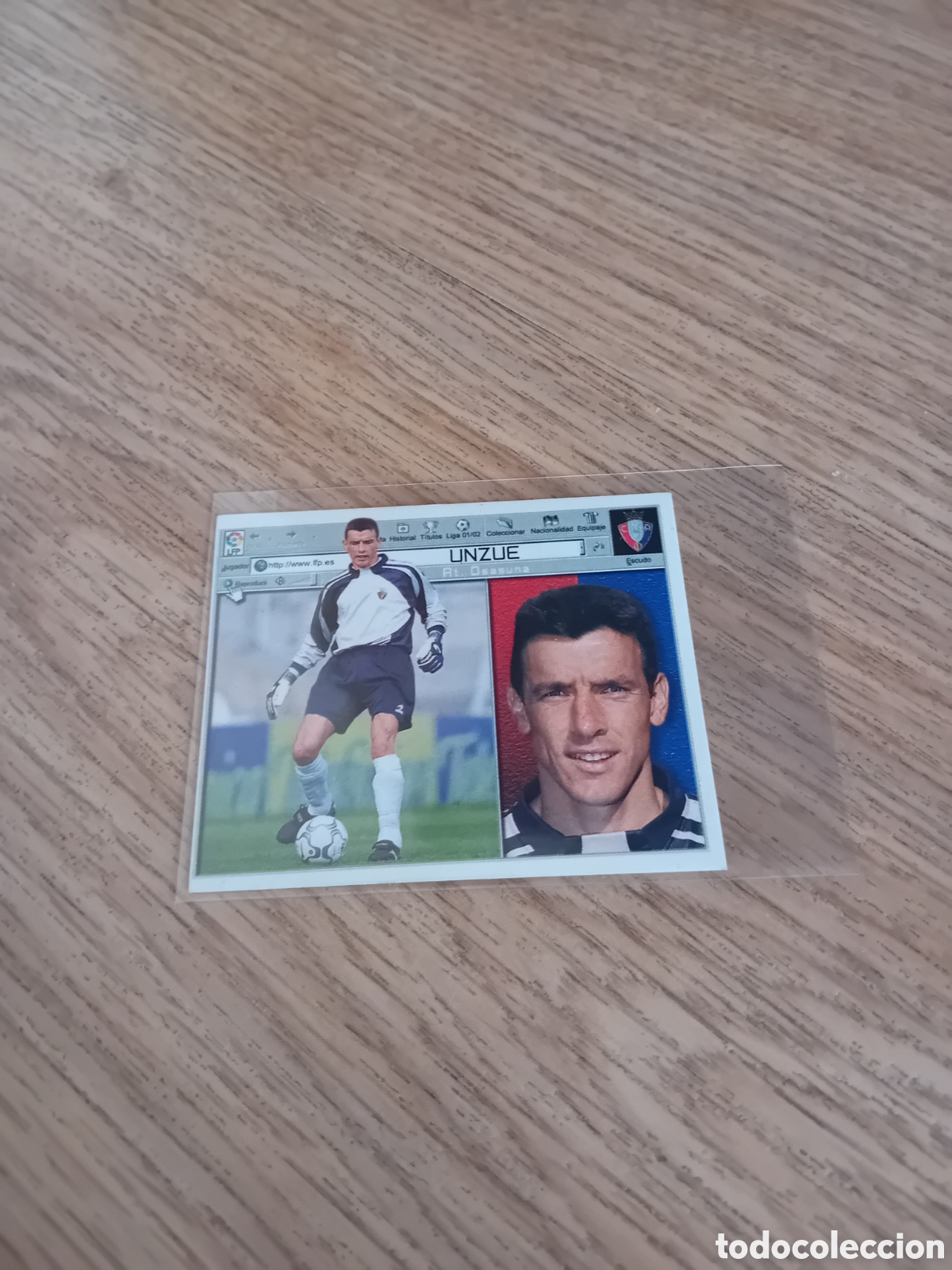 Cromos de f&uacute;tbol: Unzue Coloca Osasuna 01 02 2001 2002 Este Panini Nunca Pegado