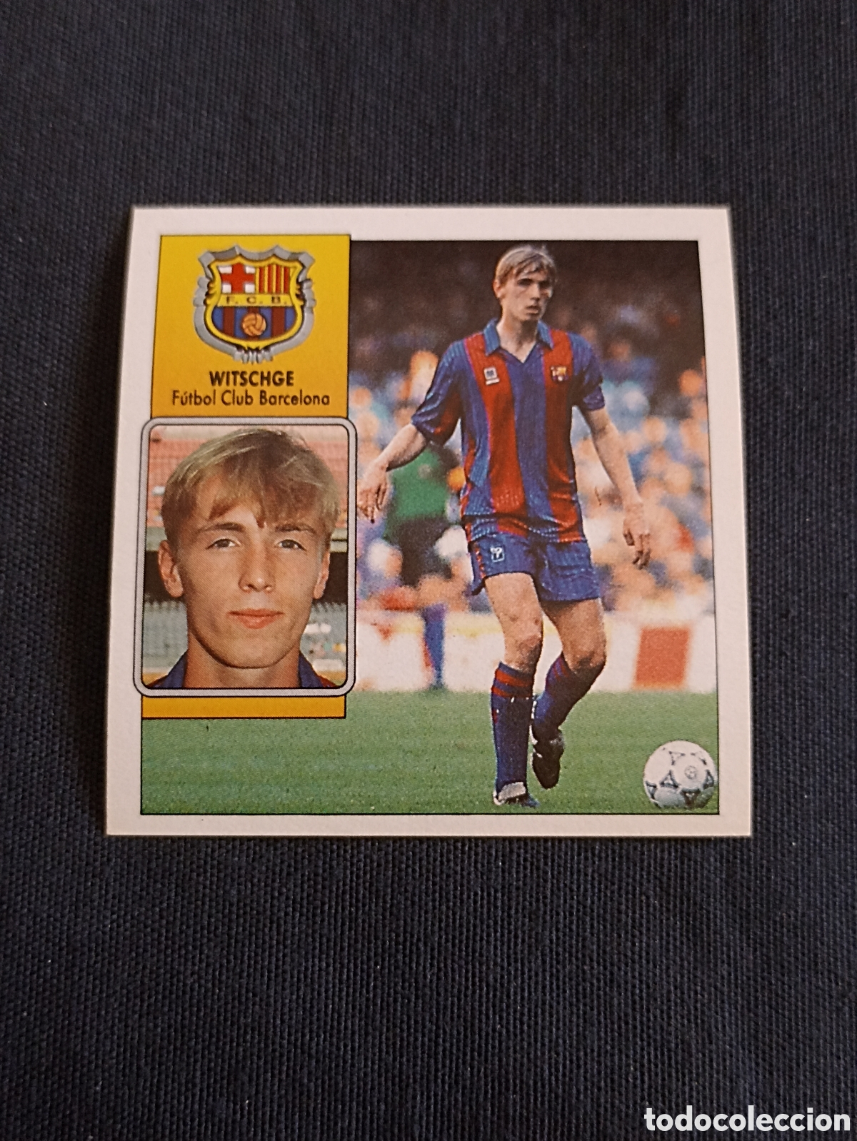 Cromos de f&uacute;tbol: Witschge ( Futbol club Barcelona ) Liga este 92-93. Nunca pegado
