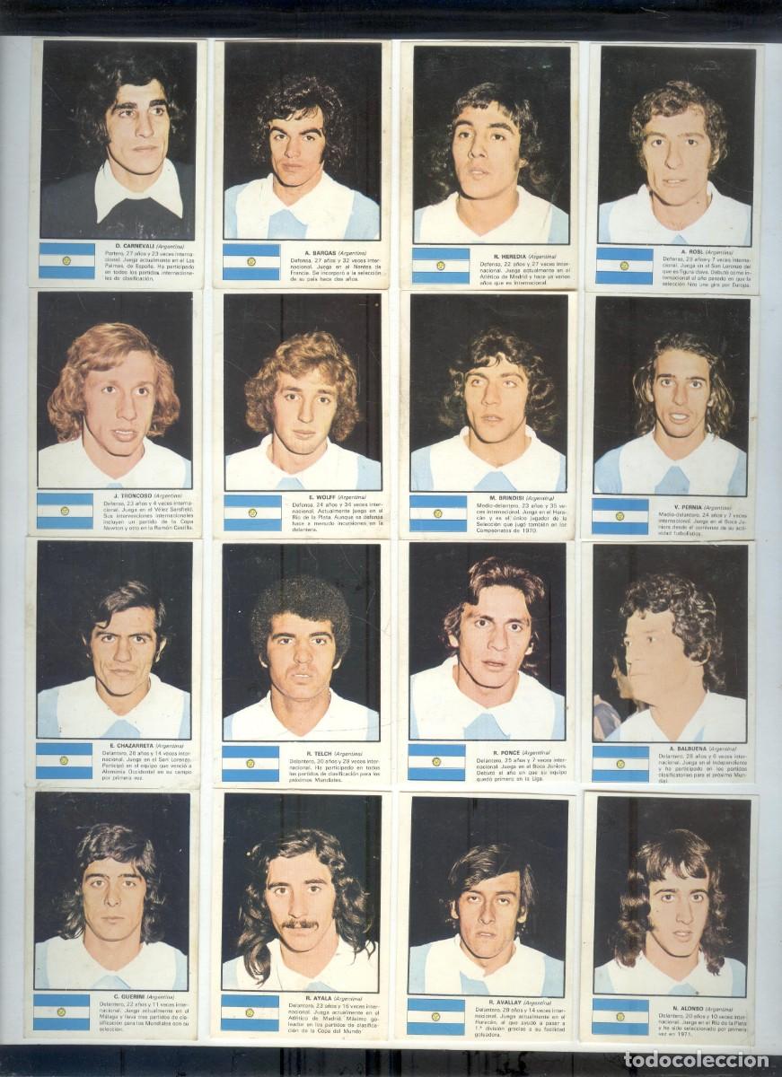 Cromos de f&uacute;tbol: NUMULITE R00 Lote cromos Argentina Ases X mundial de futbol 74