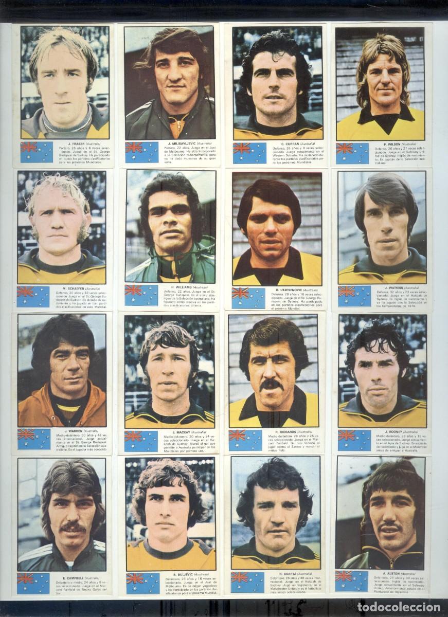 Cromos de f&uacute;tbol: NUMULITE R00 Lote cromos Australia Ases X mundial de futbol 74