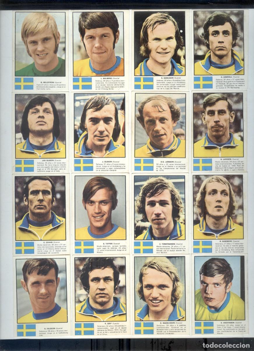 Cromos de f&uacute;tbol: NUMULITE R00 Lote cromos Suecia Ases X mundial de futbol 74