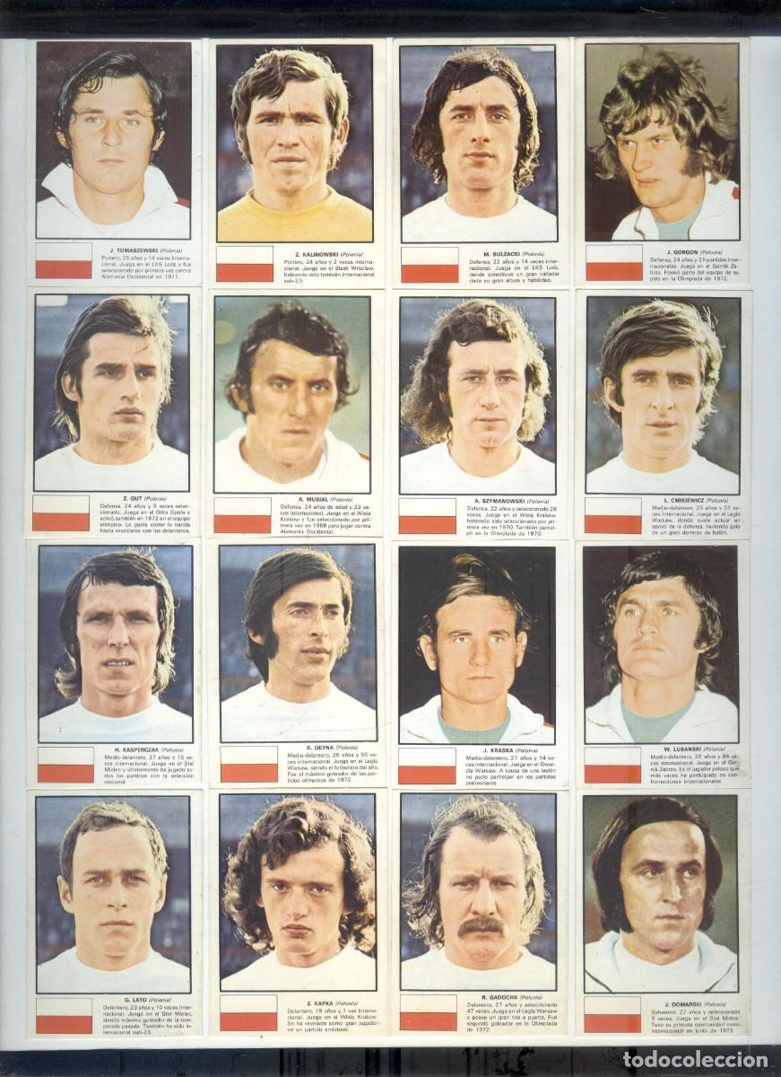 Cromos de f&uacute;tbol: NUMULITE R00 Lote cromos Polonia Ases X mundial de futbol 74