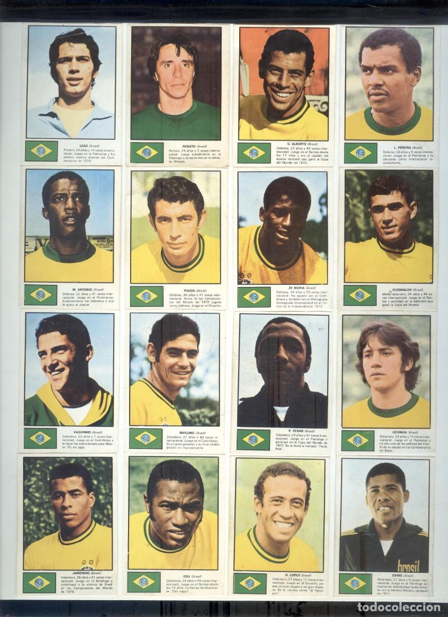 Cromos de f&uacute;tbol: NUMULITE R00 Lote cromos Brasil Ases X mundial de futbol 74