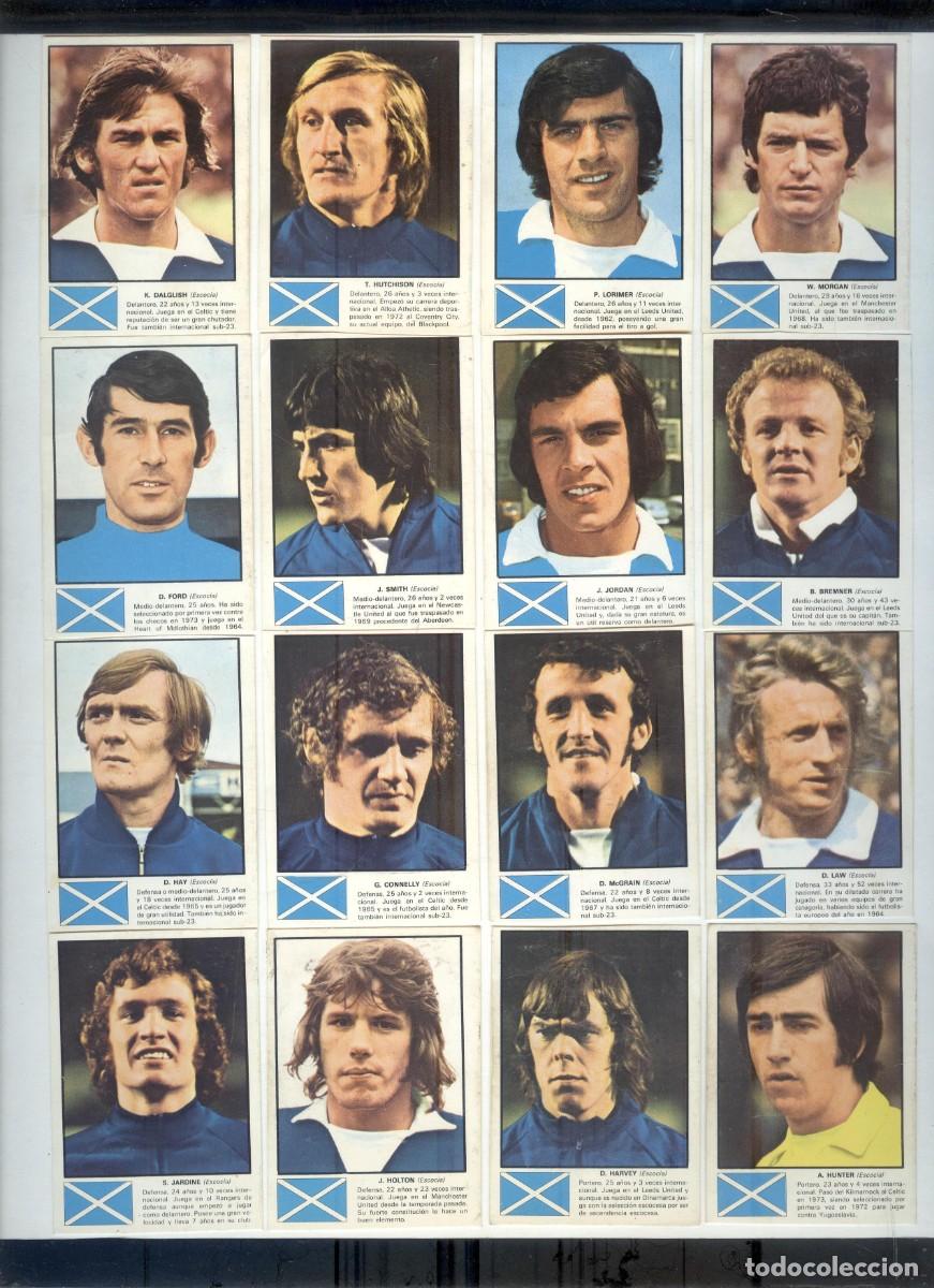 Cromos de f&uacute;tbol: NUMULITE R00 Lote cromos Escocia Ases X mundial de futbol 74