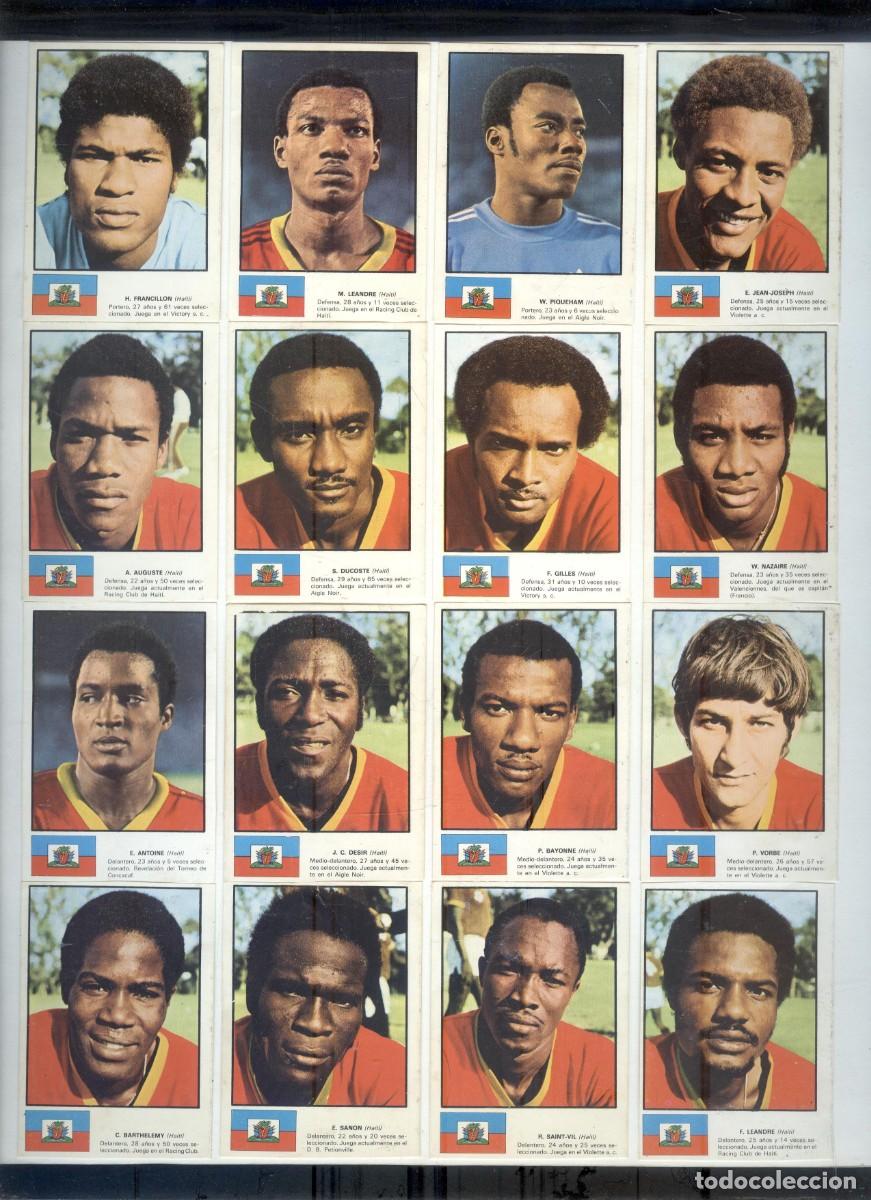 Cromos de f&uacute;tbol: NUMULITE R00 Lote cromos Hait&iacute; Ases X mundial de futbol 74