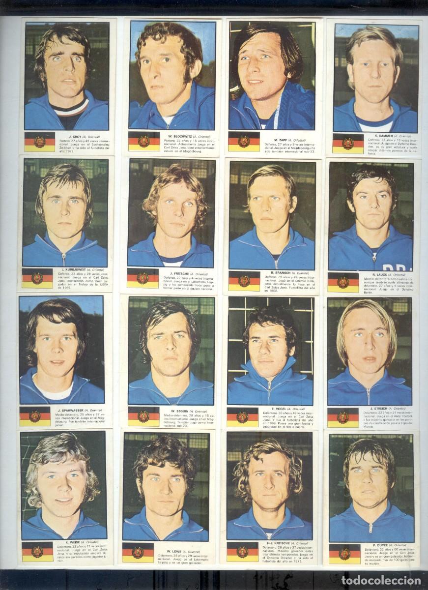 Cromos de f&uacute;tbol: NUMULITE R00 Lote cromos Alemania Oriental Ases X mundial de futbol 74