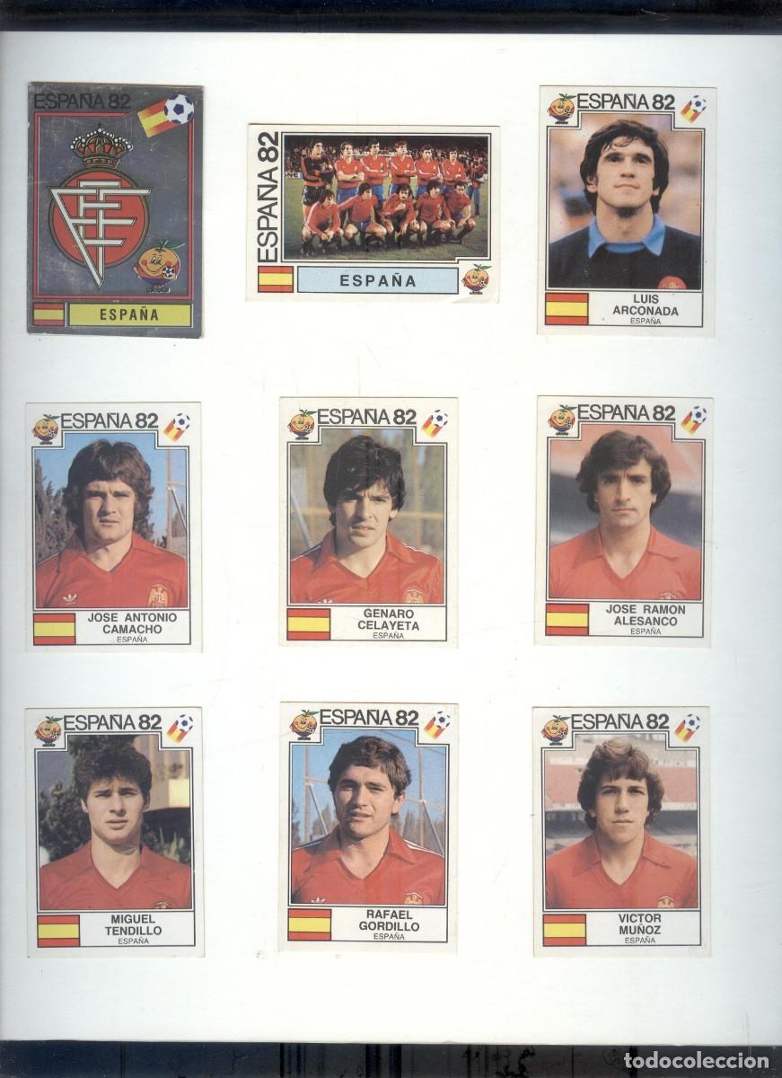 Cromos de f&uacute;tbol: NUMULITE R00 Lote cromos Mundial de futbol Espa&ntilde;a 82 Selecci&oacute;n espa&ntilde;ola Arconada