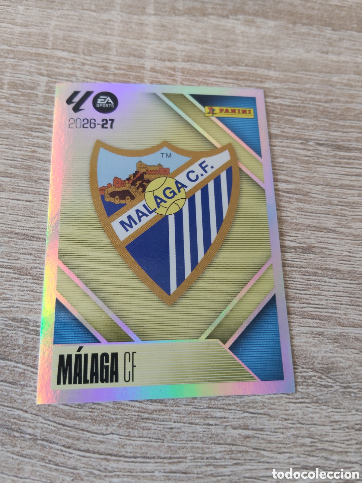 Cromos de f&uacute;tbol: Escudo M&aacute;laga liga 2026 2027 26 27 ediciones este