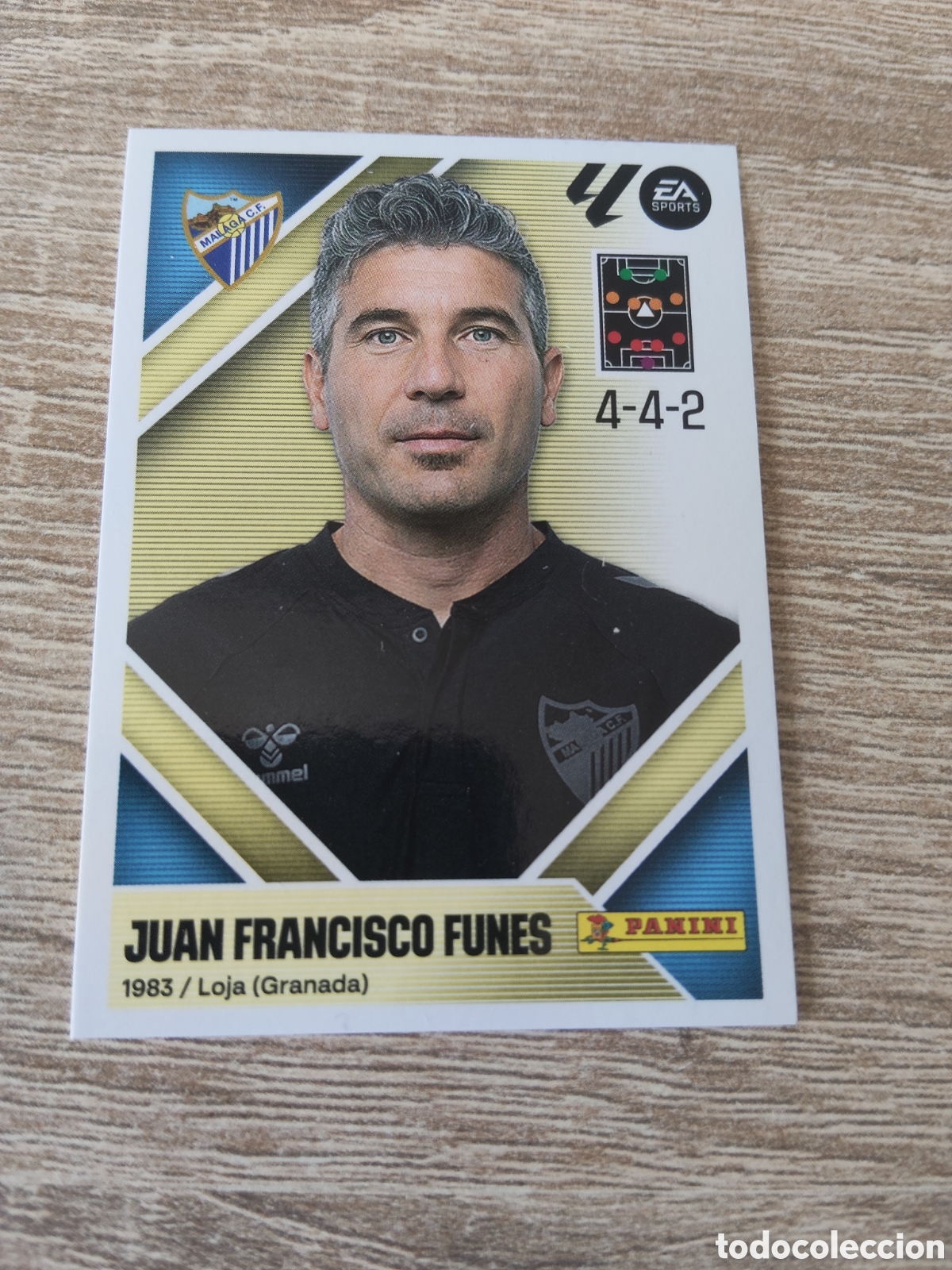 Football Stickers: Juan Francisco Funes M&aacute;laga liga 2026 2027 26 27 ediciones este