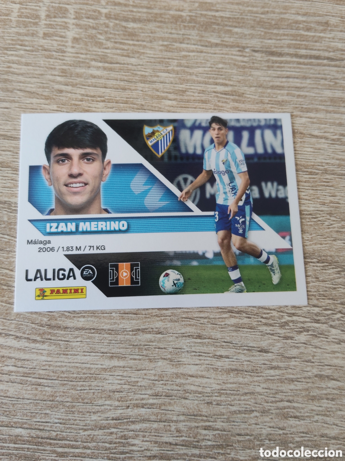 Cromos de f&uacute;tbol: Izan Merino M&aacute;laga liga 2026 2027 26 27 ediciones este