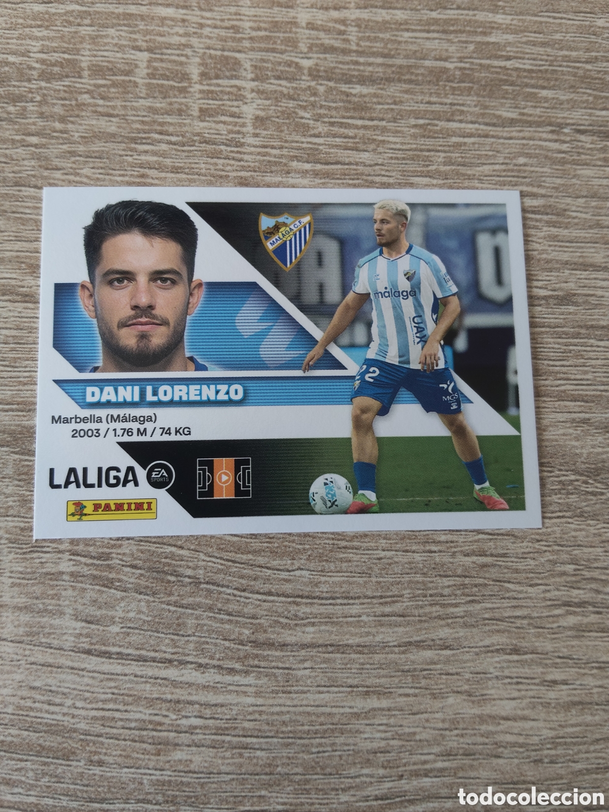 Cromos de f&uacute;tbol: Dani Lorenzo M&aacute;laga liga 2026 2027 26 27 ediciones este