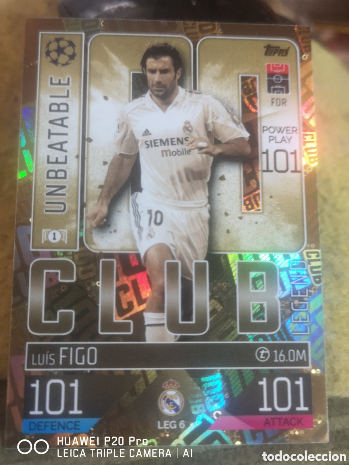 Cromos de f&uacute;tbol: LEG 6 LUIS FIGO MATCH ATTAX EXTRA 2022 2023 / 22 23 LEGEND 100 CLUB - REAL MADRID