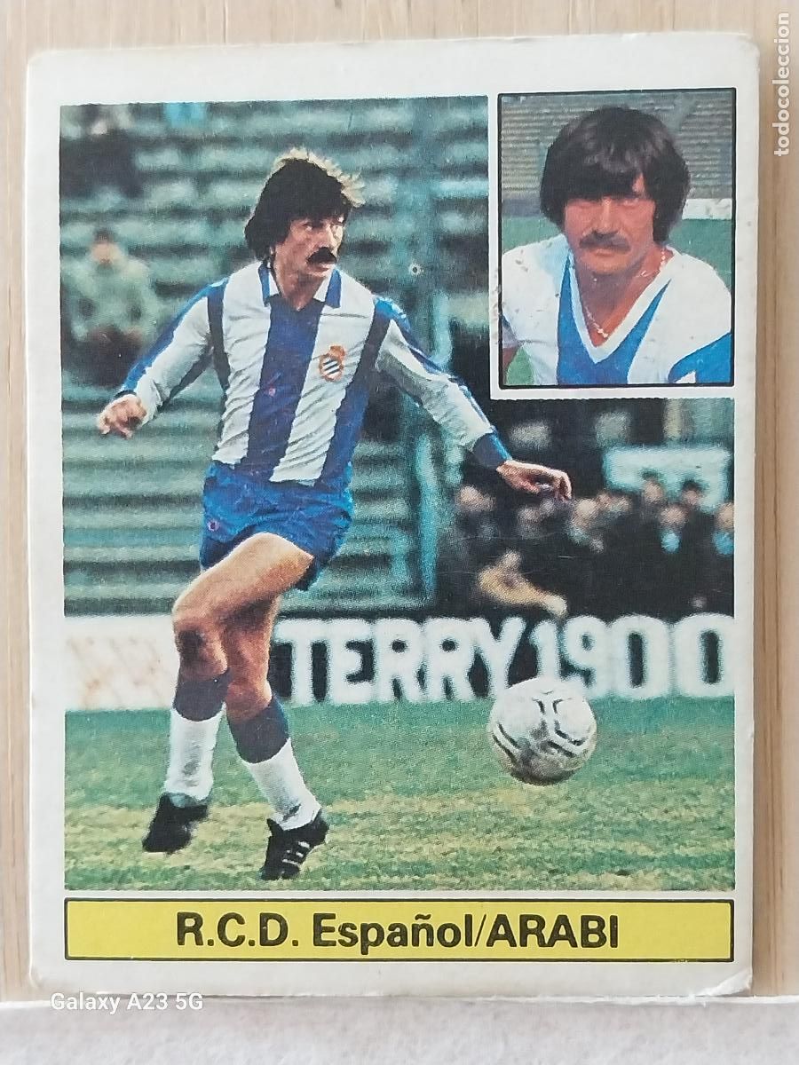 Cromos de f&uacute;tbol: ARABI R C D ESPA&Ntilde;OL UF FICHAJE 4 ED ESTE LIGA 1981 81 82 CROMO SIN PEGAR NUNCA ORIGINAL