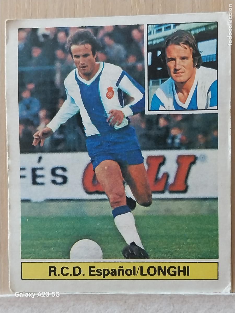 Cromos de f&uacute;tbol: LONGHI R C D ESPA&Ntilde;OL ED ESTE LIGA 1981 81 82 CROMO RECUPERADO ORIGINAL