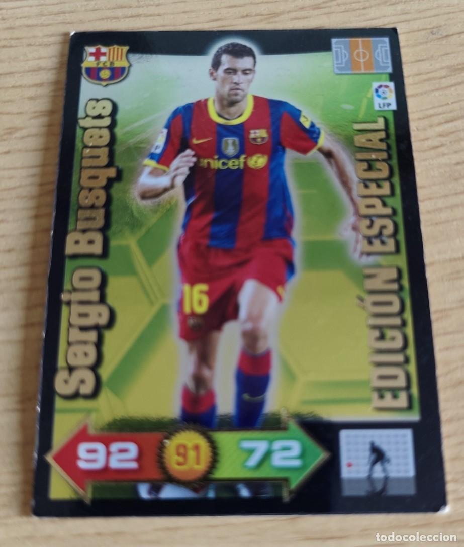 Cromos de f&uacute;tbol: CARD FOOTBALL SERGIO BUSQUETS FC BARCELONA EDICION ESPECIAL ADRENALYN XL LIGA 2010/11 10 11 PANINI
