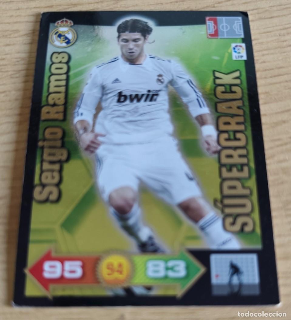 Cromos de f&uacute;tbol: CARD FOOTBALL SERGIO RAMOS REAL MADRID SUPERCRACK ADRENALYN 10 11 2010 2011 PANINI