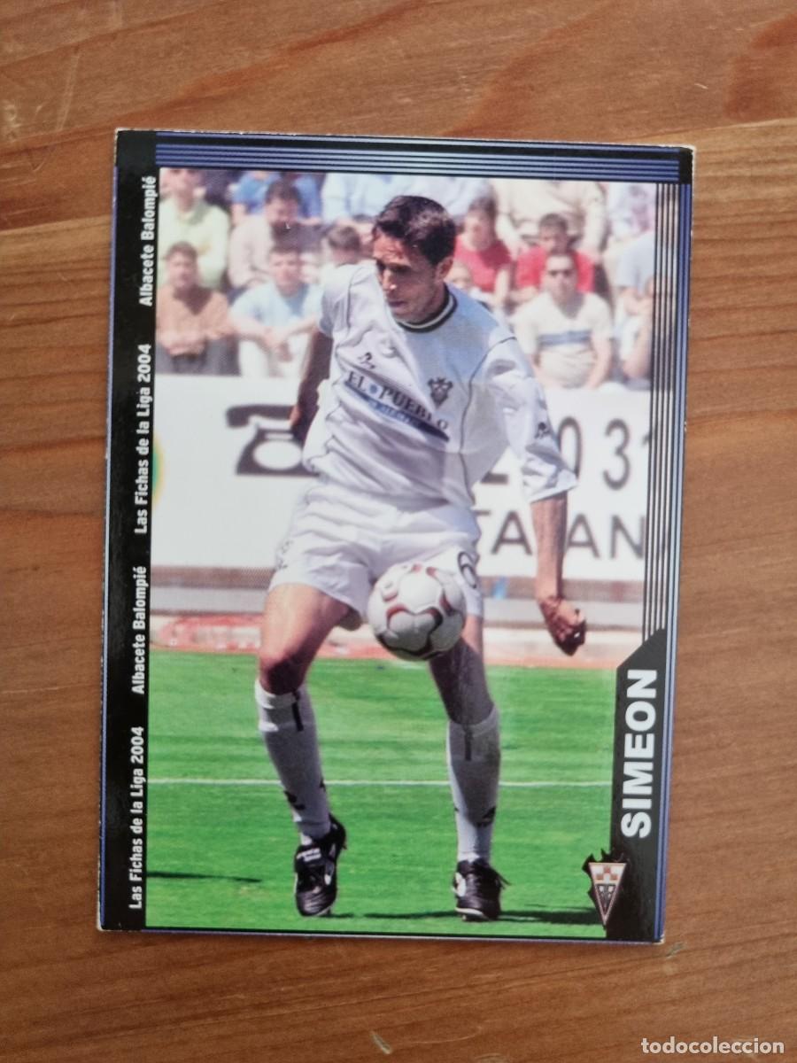 Cromos de f&uacute;tbol: 531 SIMEON (Albacete). Las Fichas de la Liga 2003 2004 03 04 (Mundicromo)