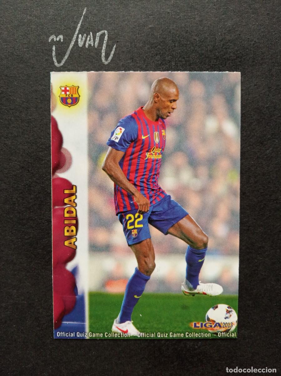 Cromos de f&uacute;tbol: N&ordm; 668 ULTIMA HORA UH + ABIDAL BARCELONA ⚽ MUNDICROMO &reg; 2012 2013 FICHAS LIGA FUTBOL QUIZ GAME 12 13