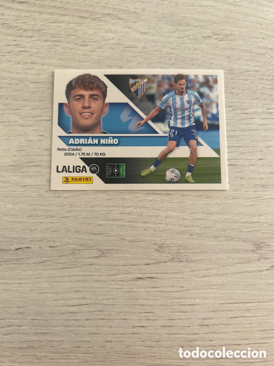 Cromos de f&uacute;tbol: Adri&aacute;n Ni&ntilde;o 18 M&aacute;laga Liga Este 2026/27 26-27 Panini