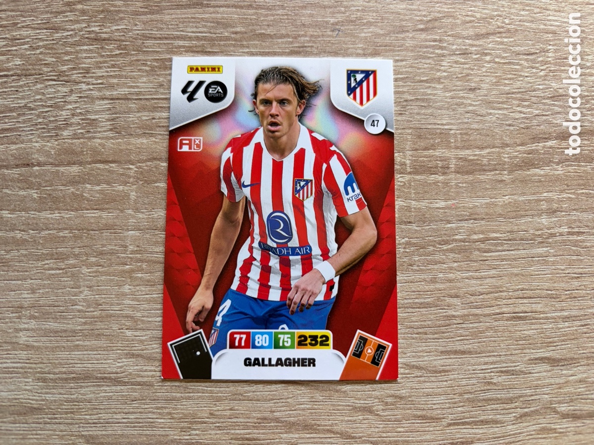 Cromos de f&uacute;tbol: 47 GALLAGHER ADRENALYN XL 2025 2026 25 26 ATLETICO DE MADRID