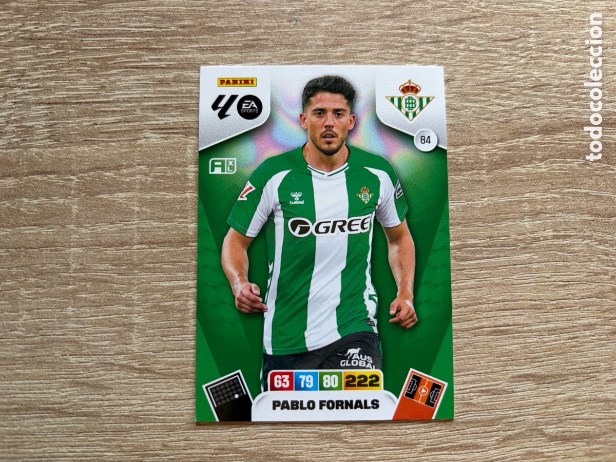 Cromos de f&uacute;tbol: 84 PABLO FORNALS ADRENALYN XL 2025 2026 25 26 REAL BETIS