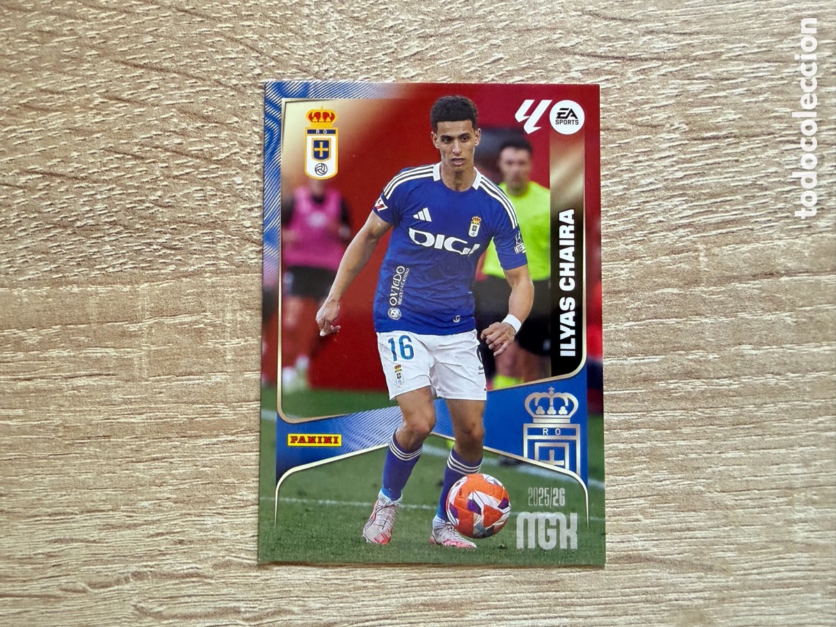 Cromos de f&uacute;tbol: ILYAS CHAIRA MEGACRACKS MGK 2025 2026 25 26 REAL OVIEDO